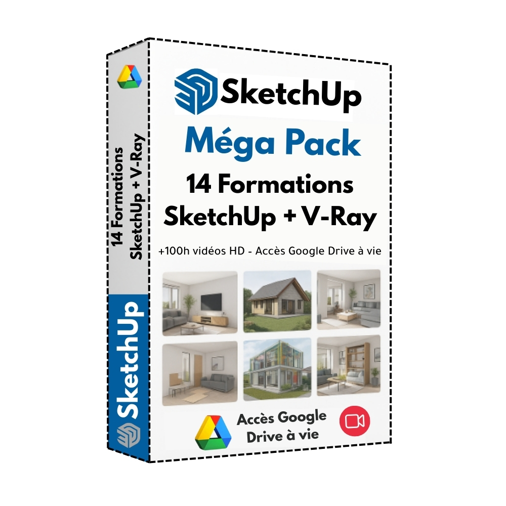Méga Pack – 14 Formations SketchUp + V-Ray